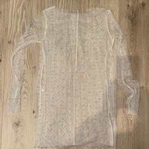 Elegant Sheer White Overlay